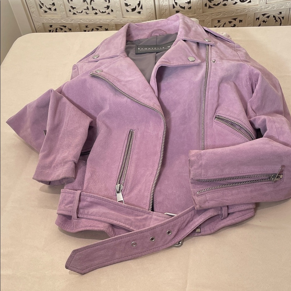 Bagatelle Lavender suede Jacket